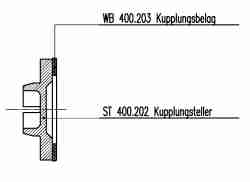 Kupplungsteller Vormontage WB 400 206-U